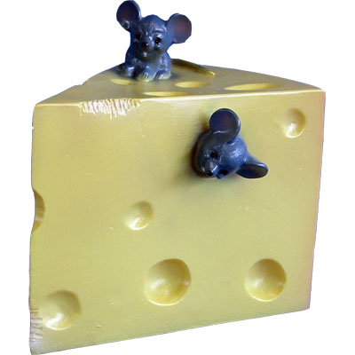 Käse mit Mäusen Figuren Lampe